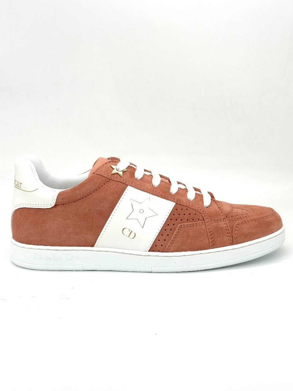 DIOR Star Ors Lace Up Low Top Suede Leather Sneakers Trainers Dusty Candy - Picture 9 of 16